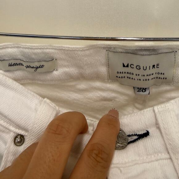 Mcguire Valletta Straight Leg Jean Lemonade Spring Summer Size 28 - Picture 3 of 3